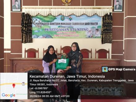 Pemberian Makanan Tambahan (PMT) pada Balita dalam rangka Pencegahan Stunting Desa Baruharjo 