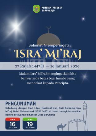 Selamat Memperingati Isra' Mi'raj 27 Rajab 1447H